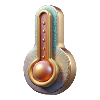 vibrant creative Thermometer Temperature Measurement Device Isolated premium png