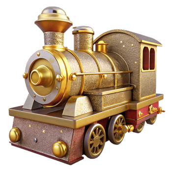 serene modern Train Railway Locomotive Engine Isolated premium png