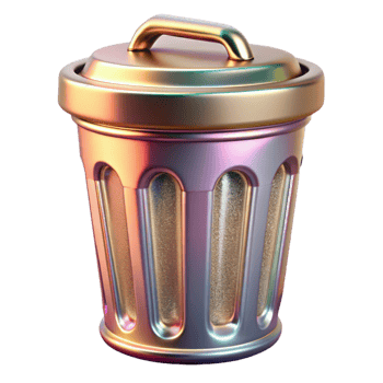 elegant classic Trash Can Stainless Steel Bin Cutout Waste Management authentic png