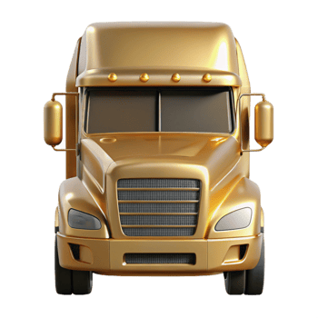 dramatic vintage Truck Silhouette Front View Isolated for Logistics professional png