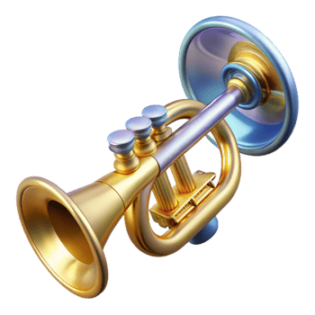 elegant vintage Trumpet Musical Instrument Brass Transparent for Band Posters genuine png