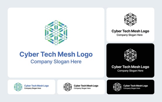 Cyber Tech Mesh Logo vector