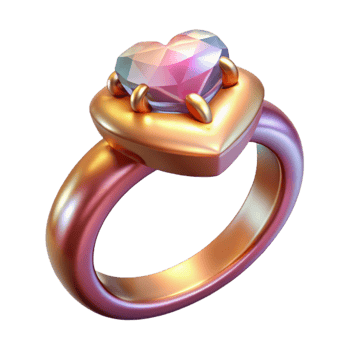 beautiful traditional Valentines Day Engagement Ring Isolated for Proposal original png