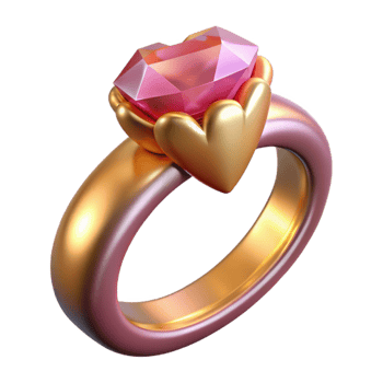 magnificent abstract Valentines Day Engagement Ring Isolated for Proposal original png