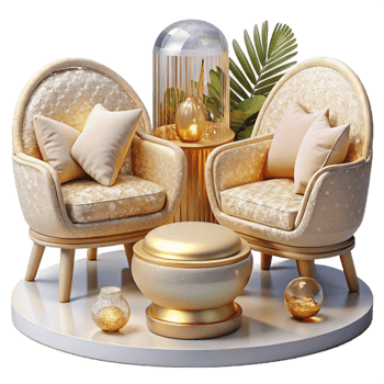 wonderful modern Vanity Table Silhouette Cutout for Makeup Room Decor professional png