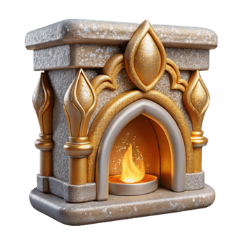 elegant abstract Victorian Fireplace Mantel Ornament Cutout exclusive png