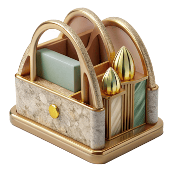 stunning artistic Vintage Desk Organizer Cutout for Retro Office exclusive png