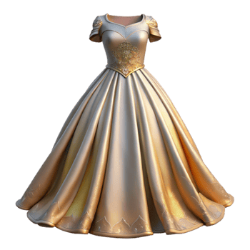 vibrant classic Vintage Wedding Dress Gown Retro Style Isolated exclusive png