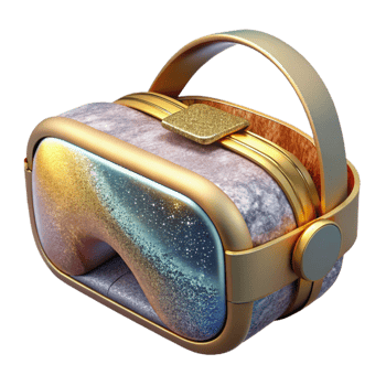 vibrant creative Virtual Reality Headset Back View Transparent for Product Manuals high quality png