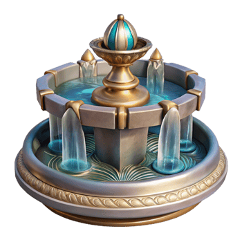 vibrant abstract Water Fountain Public Hydration Transparent for Parks detailed png