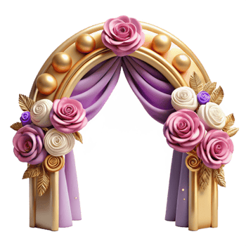 wonderful modern Wedding Archway Floral Design Cutout for Ceremony Decor authentic png