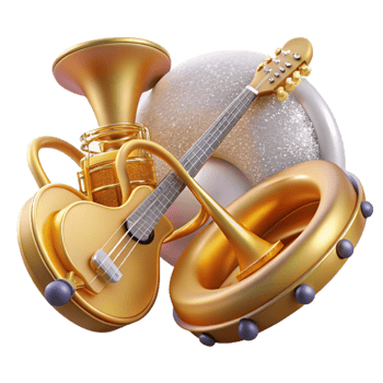stunning creative Wedding Band Musicians Instruments Isolated for Live Music authentic png