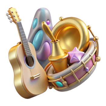 magnificent creative Wedding Band Musicians Instruments Isolated for Live Music high quality png