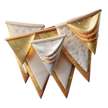 serene classic Wedding Bunting Flags Triangle Celebration Transparent original png
