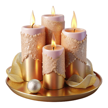 extraordinary rustic Wedding Candles Romantic Lighting Transparent Background high resolution png