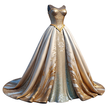 serene vintage Wedding Dress Gown Long Train Transparent for Bridal Boutiques high resolution png