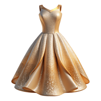vibrant classic Wedding Dress Gown Silhouette Cutout for Fashion Projects detailed png