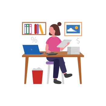 Financial Record Management Professional vector