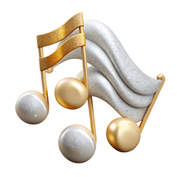 elegant traditional Wedding Music Notes Cutout for Entertainment Design genuine png