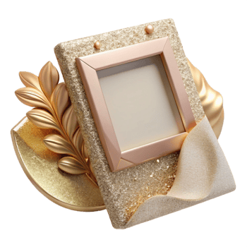 stunning abstract Wedding Polaroid Photo Frame Template Isolated png