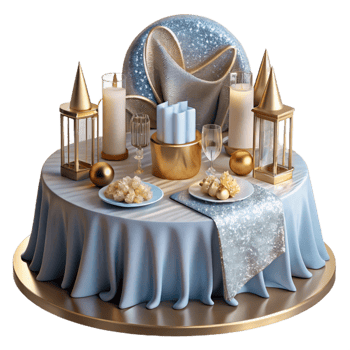impressive classic Wedding Reception Table Decor Cutout for Event Planners detailed png