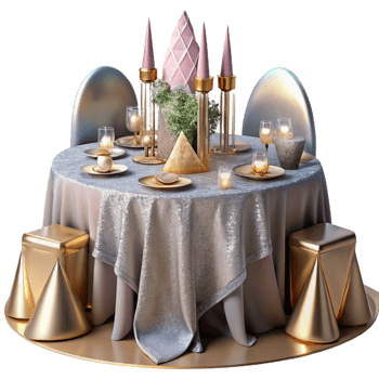 beautiful contemporary Wedding Reception Tables Decorated Cutout for Event Planning high resolution png