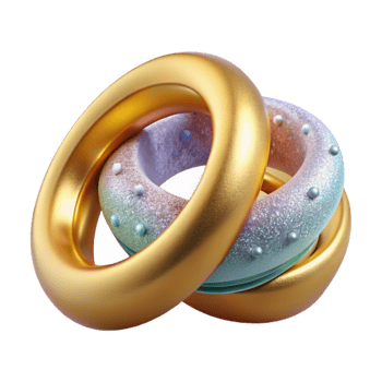 vibrant classic Wedding Rings Anniversary Symbol Cutout professional png
