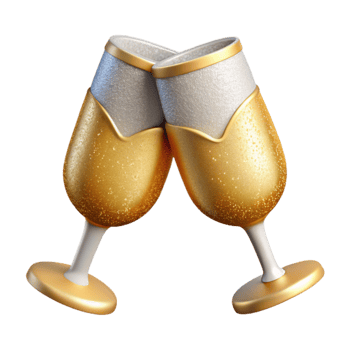 beautiful contemporary Wedding Toast Glasses Clinking Transparent for Celebration Images png