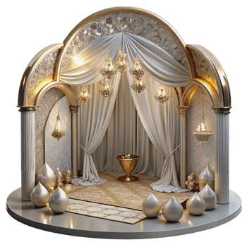 stunning abstract Wedding Venue Ballroom Interior Isolated for Event Planning png