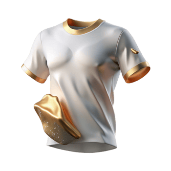 vibrant abstract White Tshirt Apparel Mockup Transparent for Ecommerce original png