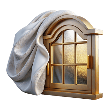 beautiful artistic Window Frame White Paint Wood Cutout professional png