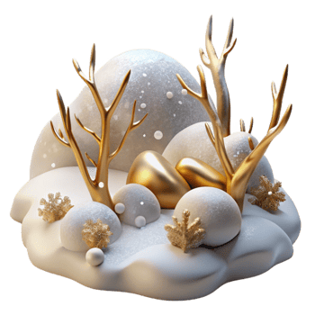 magnificent abstract Winter Branches with Snow Isolated Scenic Landscape exclusive png