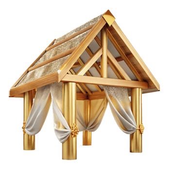 stunning classic Wooden Roof Truss Construction Detail Isolated high quality png