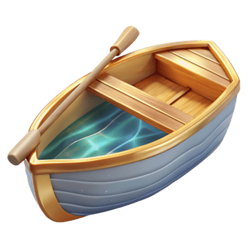 stunning contemporary Wooden Rowboat Isolated Cutout for Lake Illustrations detailed png