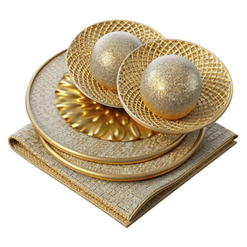 serene artistic Woven Placemats Transparent Background Dining Decor high quality png
