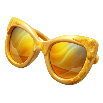 extraordinary minimalist Yellow Sunglasses Summer Accessories Transparent for Beachwear Shop original png