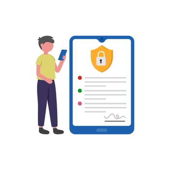 Data Handling Regulation Guidelines vector