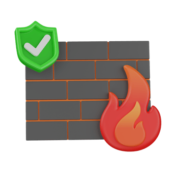 3d render firewall illustration png