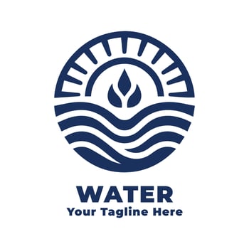 Logo Water Simple Design Silhouette vector