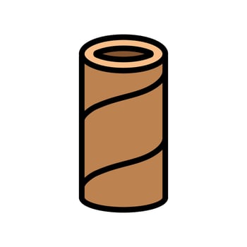 tube cardboard packaging color icon illustration vector