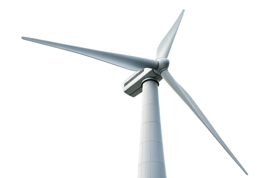 tall wind turbine with three large blades, showcasing renewable energy technology and sustainability png