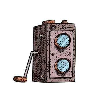 classic vintage camera hand drawn vintage vector