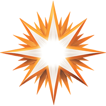 Explosive Burst High-Quality Transparent Starburst Effect png