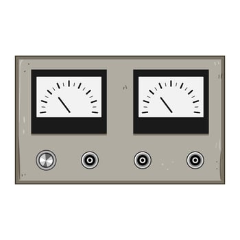 porcelain retro control panel cartoon illustration vector
