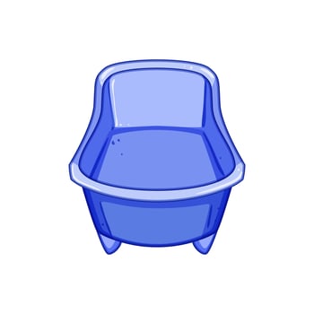 supervision bathtub baby cartoon illustration vector