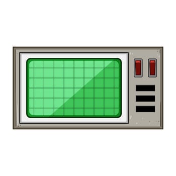 plastic retro control panel cartoon illustration vector