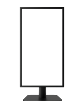 Blank vertical street banner, isolated on a transparent background png