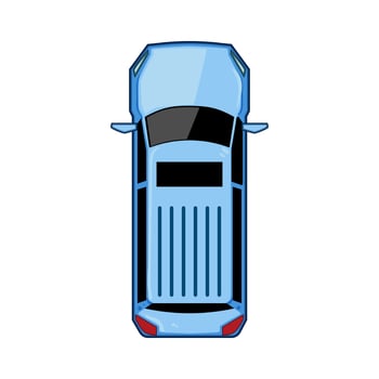 collectible car top view cartoon illustration vector