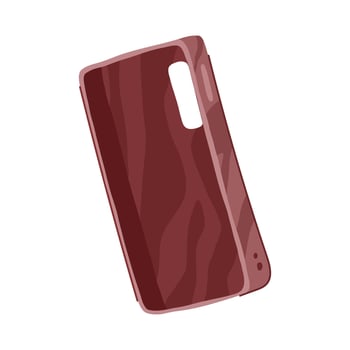 bamboo phone case wooden cartoon illustration vector