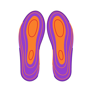 outdoor electric heated insoles cartoon illustration vector